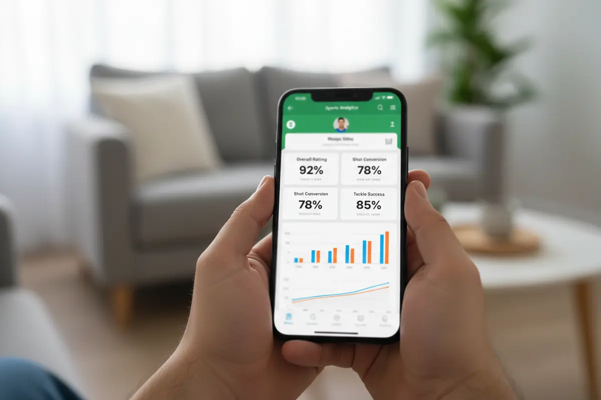 Personne utilisant une application d'analyse sur smartphone