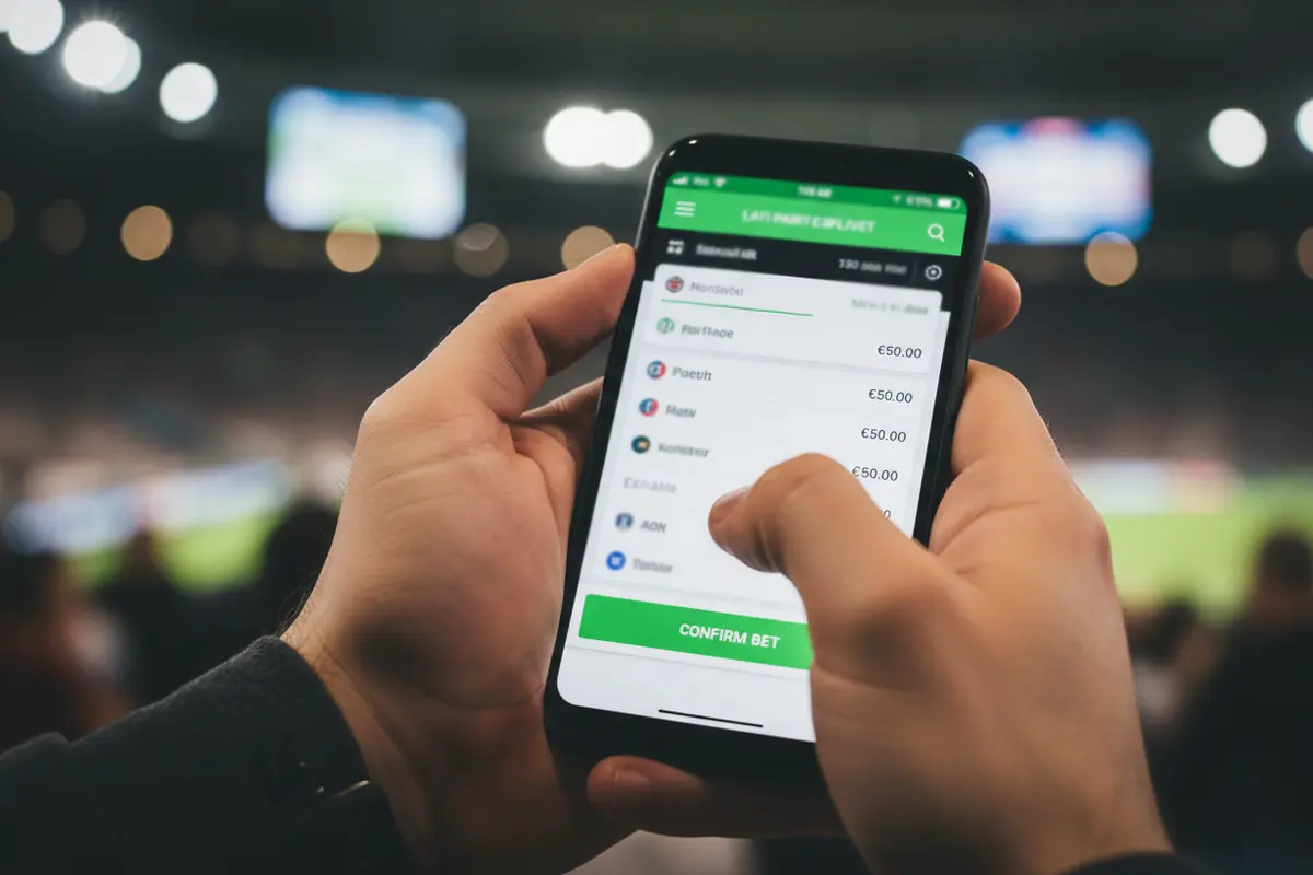 Main appuyant sur un bouton de validation sur smartphone