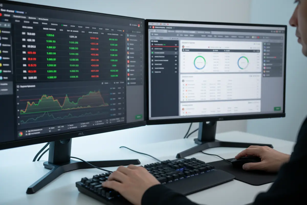 Plusieurs écrans montrant différents sites de paris